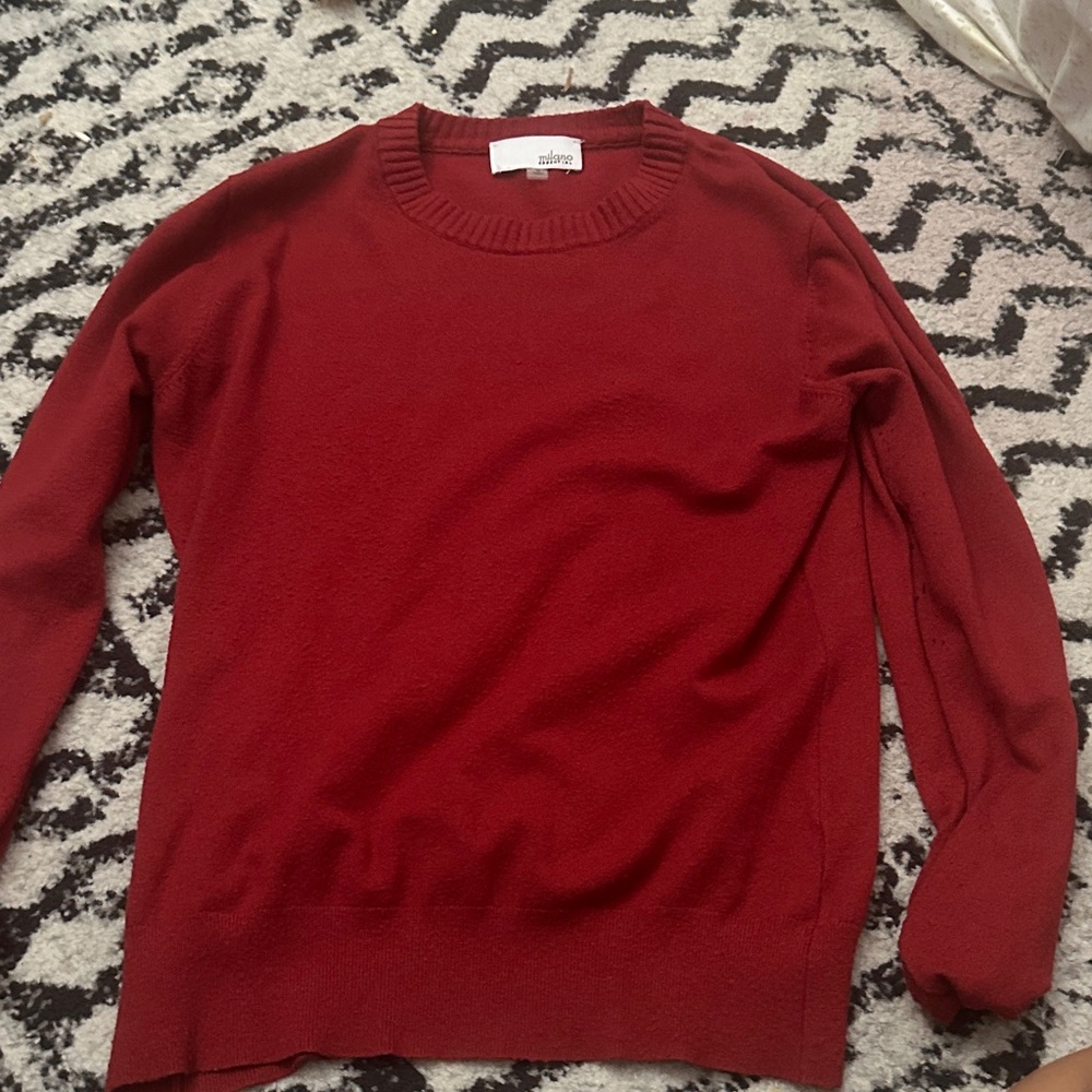 Essentials by Milano Red Long Sleeve Top